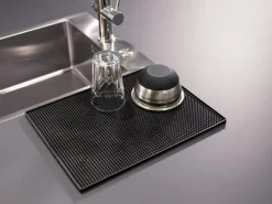 Wenko Abtropfmatte Maxi 40 cm x 30 cm Black Outdoor Kitchen Schwarz