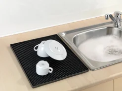 Wenko Abtropfmatte Maxi 40 cm x 30 cm Schwarz