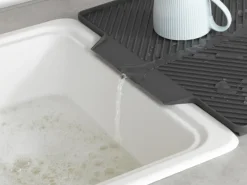 Wenko Abtropfmatte Nelia Maxi Kunststoff 40 cm x 35 cm Grau