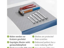 Wenko Anti-Rutsch-Matte Design Zuschneidbar 150 cm x 50 cm Grau