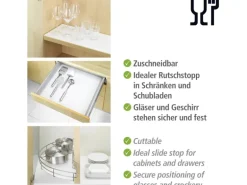 Wenko Anti-Rutsch-Matte Noppen Zuschneidbar 150 cm x 50 cm Weiß