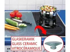 Wenko Herdabdeckplatte Universal Mohnfeld 2er-Set für alle Herdarten