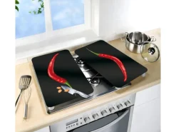 Wenko Herdabdeckplatten Universal Hot Peperoni 2er-Set Mehrfarbig