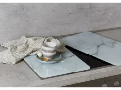 Wenko Herdabdeckplatten Universal Marmor 2er Set Mehrfarbig