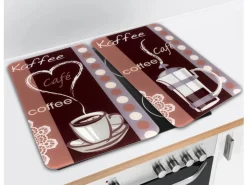 Wenko Herdabdeckplatten Universal Kaffeeduft 2er Set Mehrfarbig
