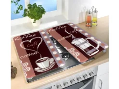 Wenko Herdabdeckplatten Universal Kaffeeduft 2er Set Mehrfarbig