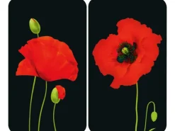 Wenko Herdabdeckplatten Universal Mohn 2er Set Mehrfarbig