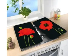 Wenko Herdabdeckplatten Universal Mohn 2er Set Mehrfarbig