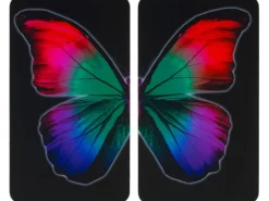 Wenko Herdabdeckplatten Universal Butterfly by Night 2er Set Mehrfarbig