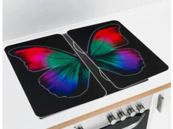 Wenko Herdabdeckplatten Universal Butterfly by Night 2er Set Mehrfarbig