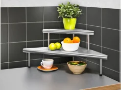 Wenko Küchen-Eckregal Massivo Duo mit 2 Ablagen