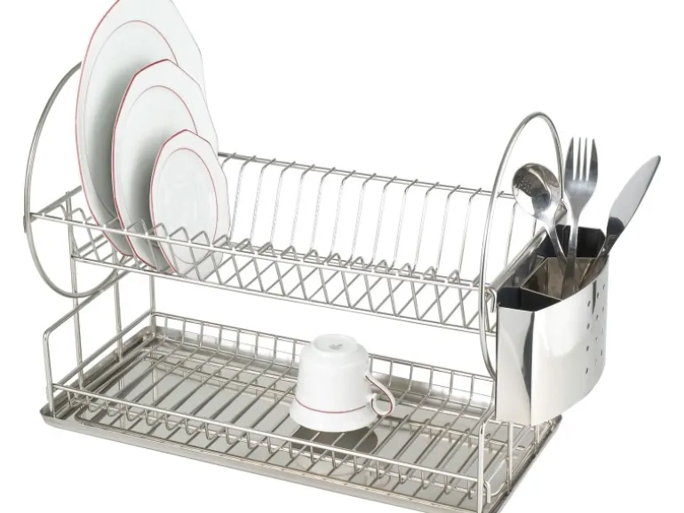 Wenko Küchen-Geschirrabtropfer Exclusiv Duo Edelstahl