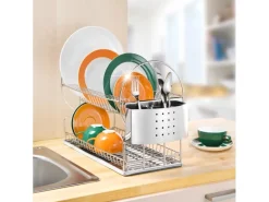 Wenko Küchen-Geschirrabtropfer Exclusiv Duo Edelstahl