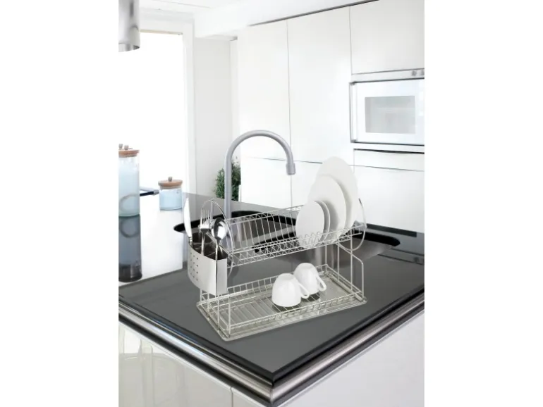 Wenko Küchen-Geschirrabtropfer Exclusiv Duo Edelstahl