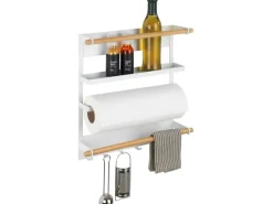 Wenko Küchenregal Magna Magnetisches Regal zur Befestigung ohne Bohren Weiß