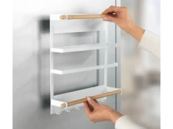 Wenko Küchenregal Magna Magnetisches Regal zur Befestigung ohne Bohren Weiß