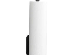 Wenko Küchenrollenhalter Nio Selbstklebend 27,5 cm x 4,5 cm x 7 cm Schwarz