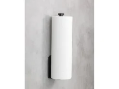 Wenko Küchenrollenhalter Nio Selbstklebend 27,5 cm x 4,5 cm x 7 cm Schwarz