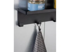 Wenko Klemm-Ösen Metall 1,7 cm x 5,3 cm x 1 cm Schwarz 4 Stück