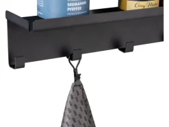 Wenko Klemm-Ösen Metall 1,7 cm x 5,3 cm x 1 cm Schwarz 4 Stück