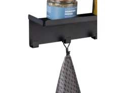 Wenko Klemm-Ösen Metall 1,7 cm x 5,3 cm x 1 cm Schwarz 4 Stück