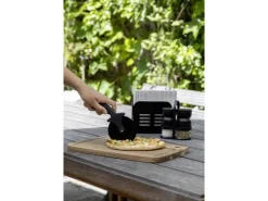 Wenko Pizzaschneider Volo Edelstahl 21 cm x 1 cm x 9,5 cm Schwarz