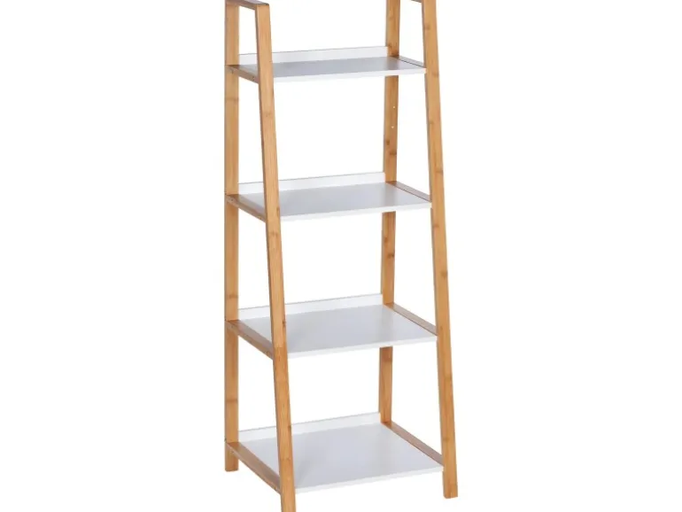 Wenko Regal Finja Bambus Braun mit 4 Etagen