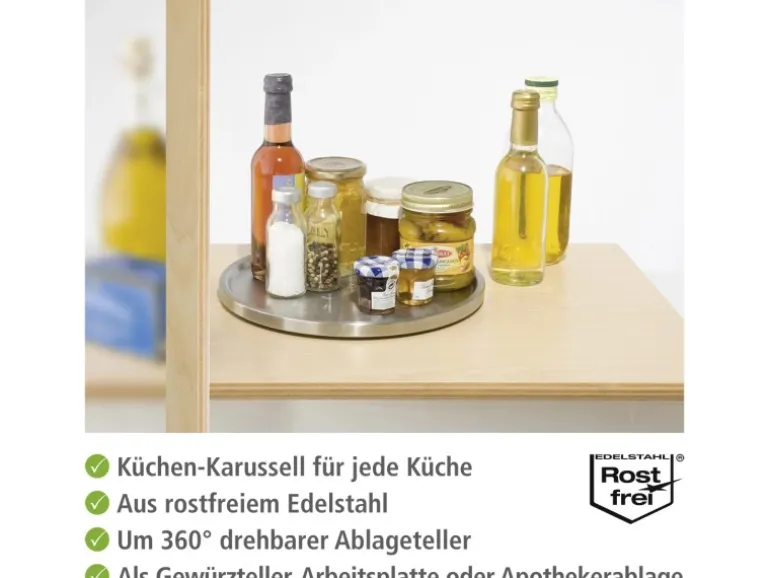 Wenko Schrankrondell Uno Edelstahl Rostfrei