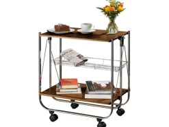 Wenko Servierwagen Dinett Deluxe Nussbaum-Nachbildung