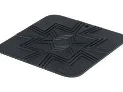 Wenko Silikon-Topfuntersetzer Wesi 16 cm x 16 cm x 0,5 cm Schwarz 2 Stück