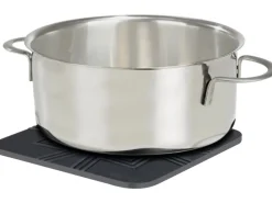 Wenko Silikon-Topfuntersetzer Wesi 16 cm x 16 cm x 0,5 cm Schwarz 2 Stück