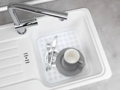 Wenko Spülbeckeneinlage Kristall Eckig 31 cm x 27,5 cm Transparent