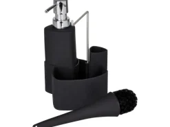 Wenko Spül-Set Empire Schwarz 19 cm x 11 cm x 12,5 cm