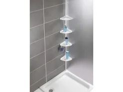 Wenko Teleskop-Regal Opal Stahl Weiß lackiertes Metall 19,5 x 85-250 x 26 cm