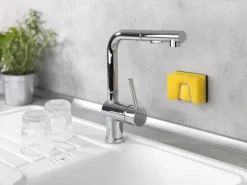 Wenko Universal-Halter Edea Küche Edelstahl rostfrei 5 x 5 x 3,5 cm Silber matt