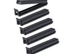 Wenko Verschlussclips Tilly Kunststoff 11 cm x 1,5 cm x 1 cm Schwarz 5 Stück