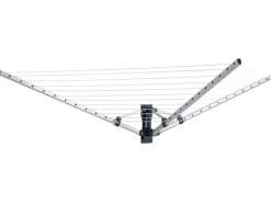 Wenko Wand-Wäschespinne Aluminium 195 cm x 42 cm x 104 cm Trockenlänge 18 m