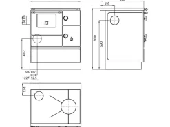 Westminster Küchenherd K 176 F/A Weiß Anschluss links 5 kW EEK: A