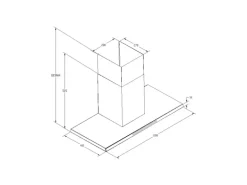 Wolkenstein Dunstabzugshaube WT3-90A++BR Schwarz