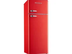 Wolkenstein Retro-Kühl-Gefrierkombination GK212.4RT Feuerrot EEK: E