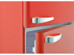 Wolkenstein Retro-Kühl-Gefrierkombination GK212.4RT Feuerrot EEK: E