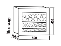 Wolkenstein Weintemperierschrank EWTS64-28ED Schwarz