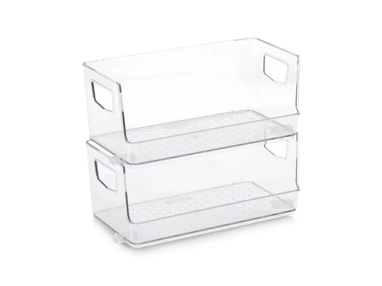 Zeller Aufbewahrungsboxen-Set Kunststoff 2-teilig Transparent