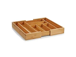 Zeller Besteckkasten Ausziehbar Bambus/HDF 6,5 cm x 35 cm x 43 cm Natur