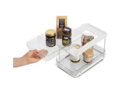 Zeller Etagenregal Kunststoff 23,5 cm x 21,3 cm x 33,3 cm Transparent