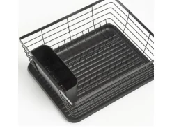 Zeller Geschirrabtropfständer Metall/Kunststoff 14,5 cm x 30,5 x 37 cm Schwarz