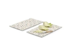 Zeller Herdabdeck-/Schneideplatten-Set Terrazzo 2-teilig Bunt