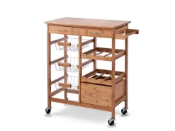 Zeller Küchenrollwagen Bambus 66 cm x 36 cm x 84 cm Natur