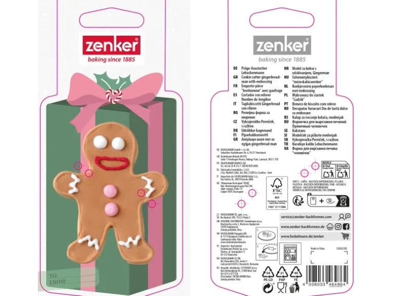Zenker Ausstecher Lebkuchenmann Silber
