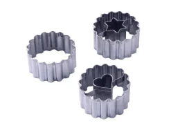 Zenker Ausstecher-Set Linzer Herz und Stern Silber 3-teilig